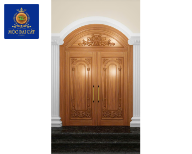 Cửa Gỗ Tự Nhiên Tân Cổ Điển Cao Cấp
