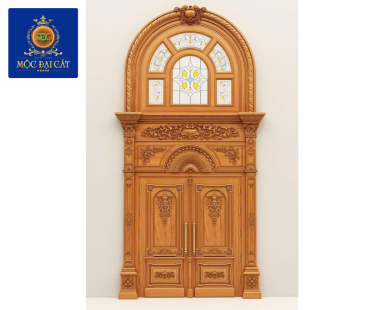 Cửa Gỗ Tự Nhiên Đại Sảnh Cao Cấp