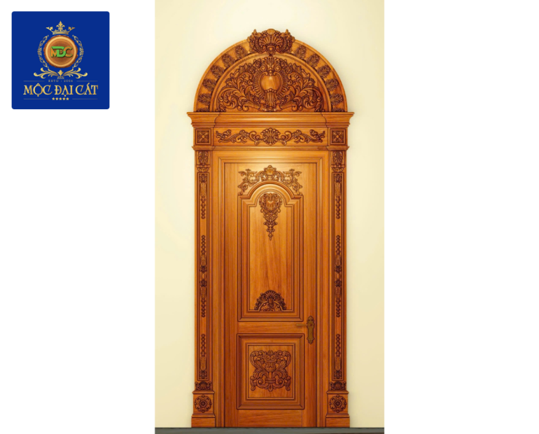 Cửa Gỗ Tự Nhiên Chạm Khắc Cổ Điển